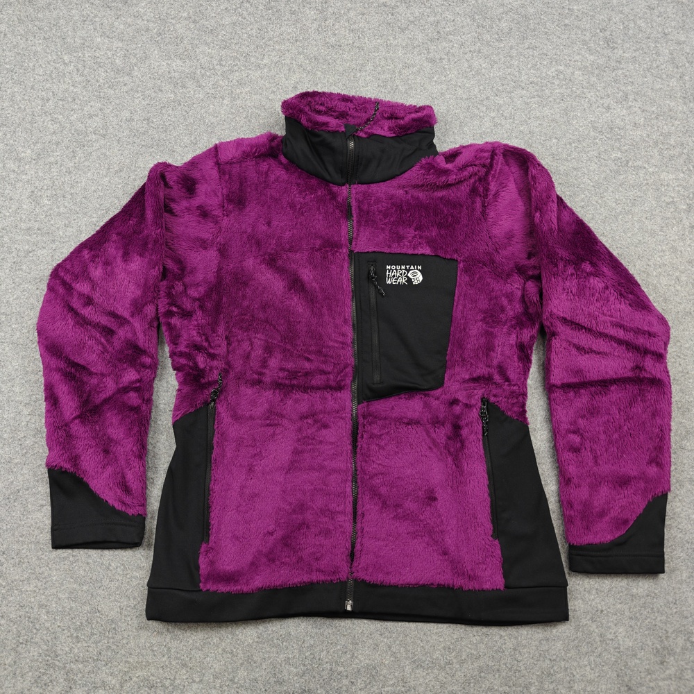 Mountain Hardwear Jacket Womens Medium Purple Polartec Fleece Lined Full Zip